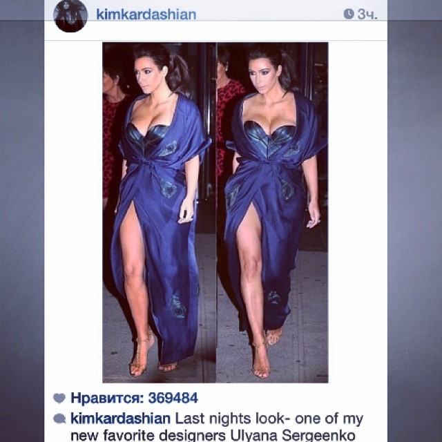 Ким Кардашян в платье от Ульяны Сергеенко